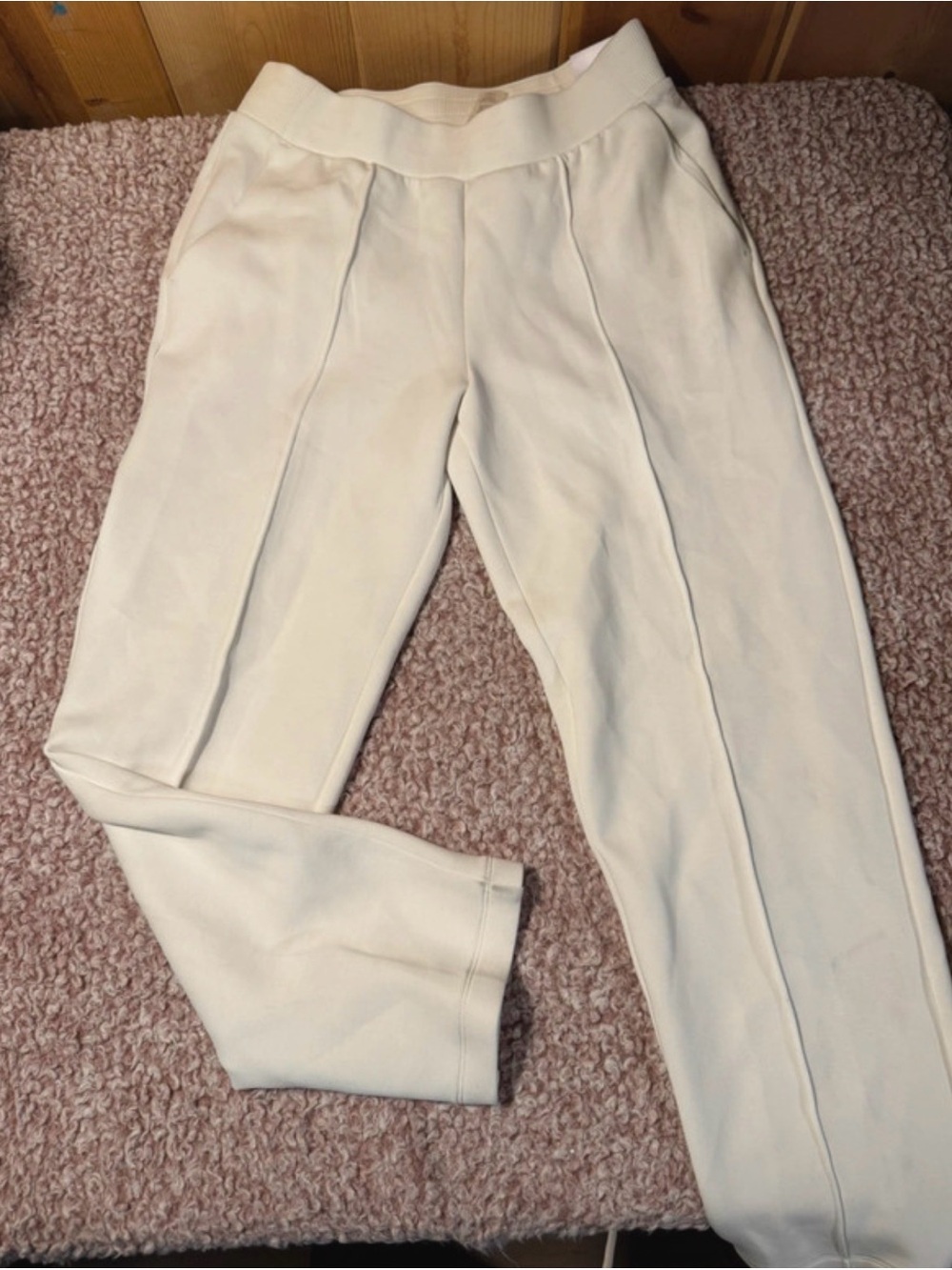Calia Soft Scuba Tapered Pants Size Small Cream NWT